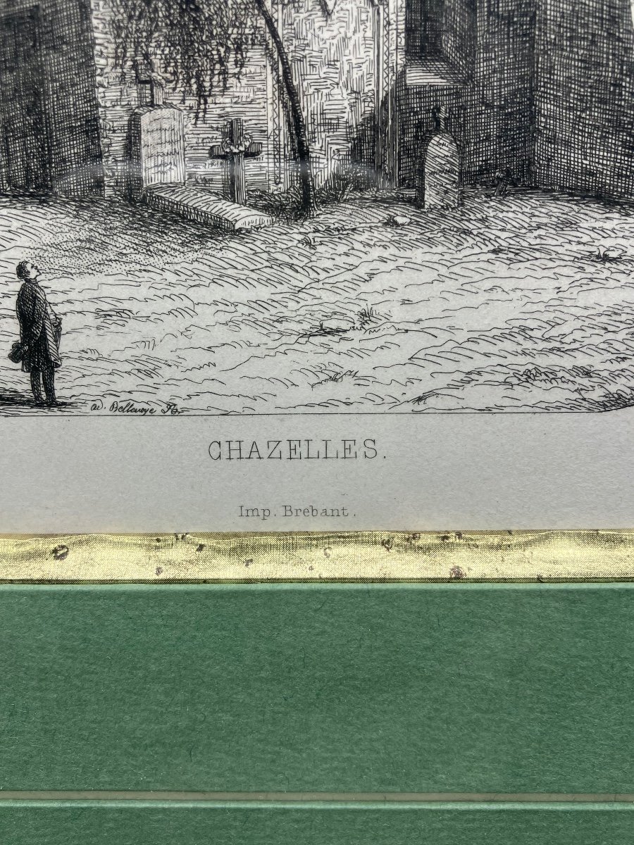 Série De 5 Gravures Encadrées Vues Des Environs De Metz-photo-6