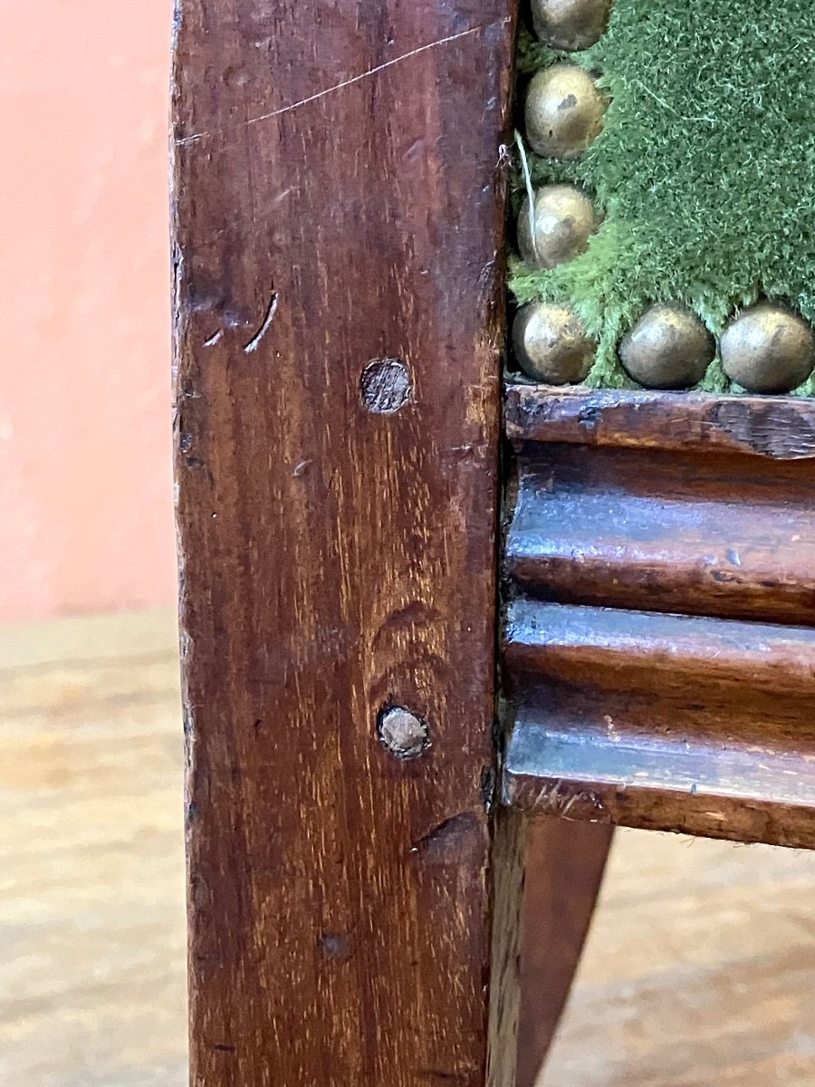 Set Of 6 Restoration Period Mahogany Chairs Dlg Jeanselme -photo-7