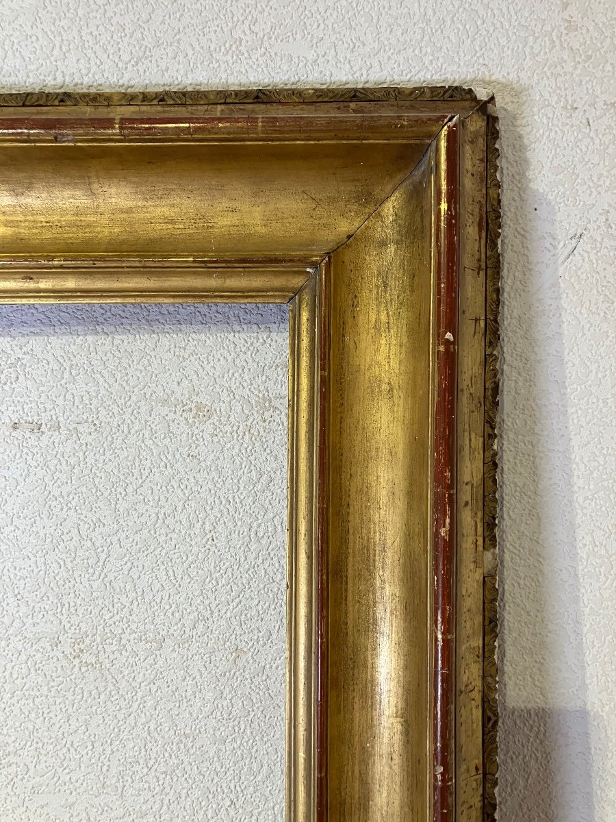 Huge 19th Century Gilded Wooden Frame Rebate 172 X 102 Cm-photo-4