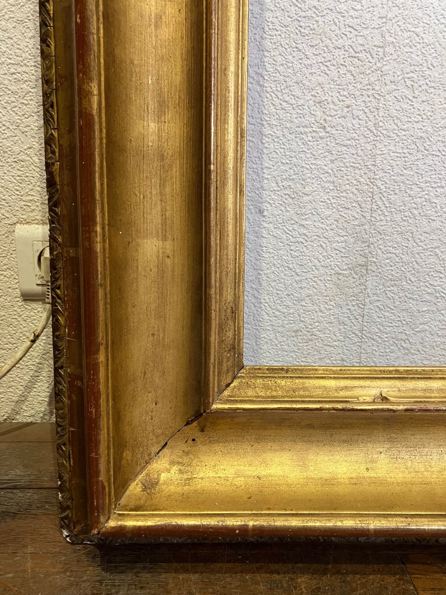 Huge 19th Century Gilded Wooden Frame Rebate 172 X 102 Cm-photo-6