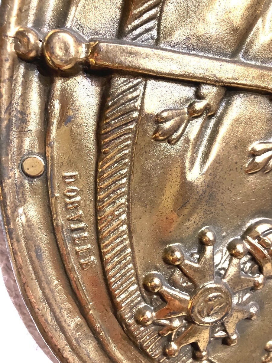 Plaque De Notaire Dorville à Paris En Bronze Second Empire -photo-4