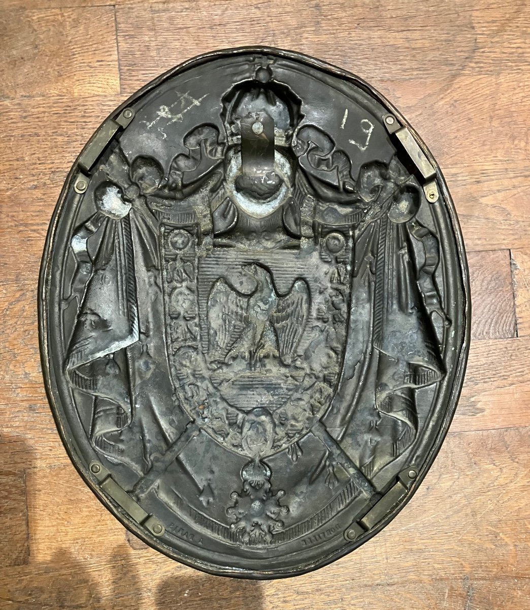 Plaque De Notaire Dorville à Paris En Bronze Second Empire -photo-6