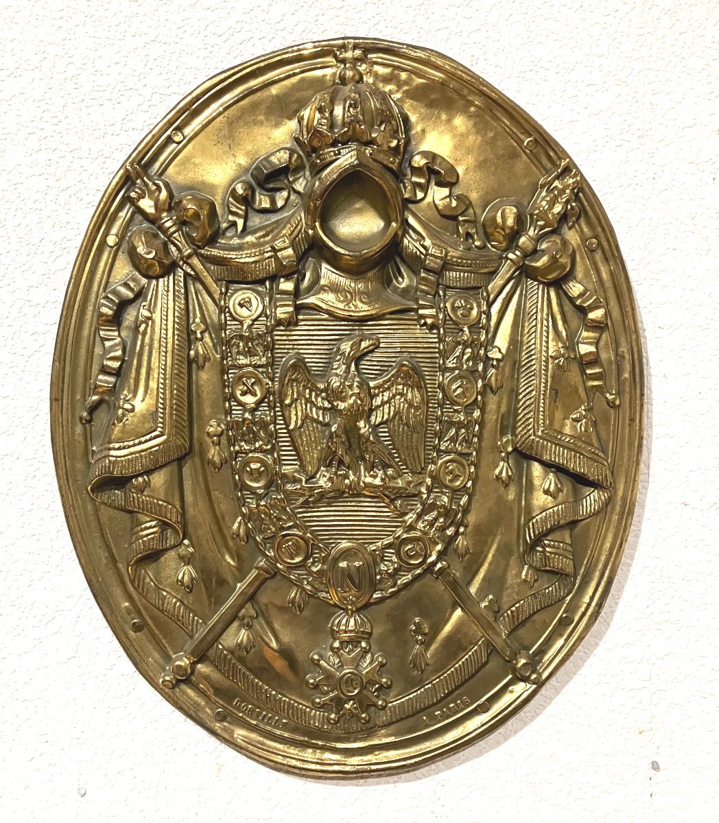 Plaque De Notaire Dorville à Paris En Bronze Second Empire 