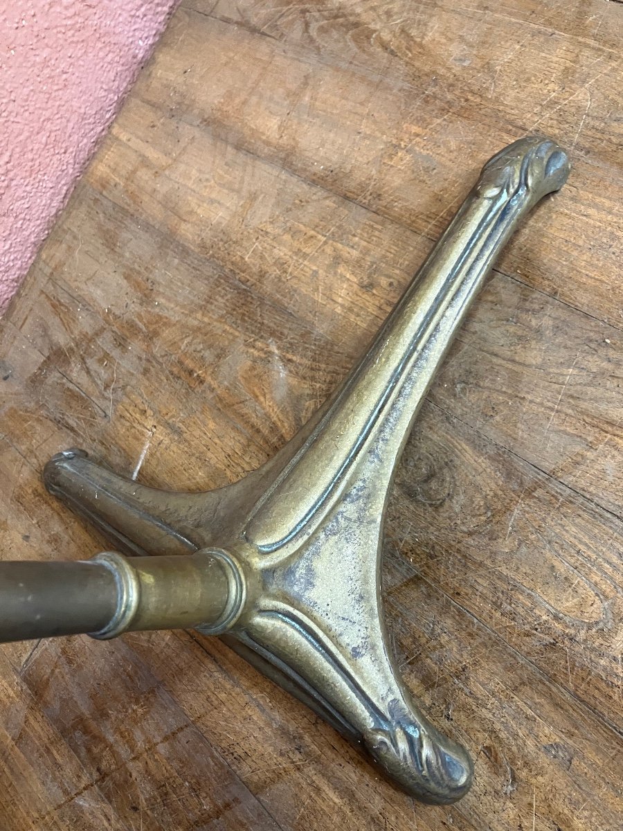 Paire De Support D’étagère Art Nouveau En Bronze Argenté Pour Vitrine Ou Comptoir -photo-5