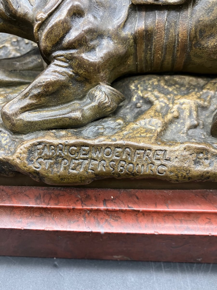 Vasily Yakovlevich Grachev And Worffel Founder St Petersburg Russian Soldier Behind His Horse -photo-3