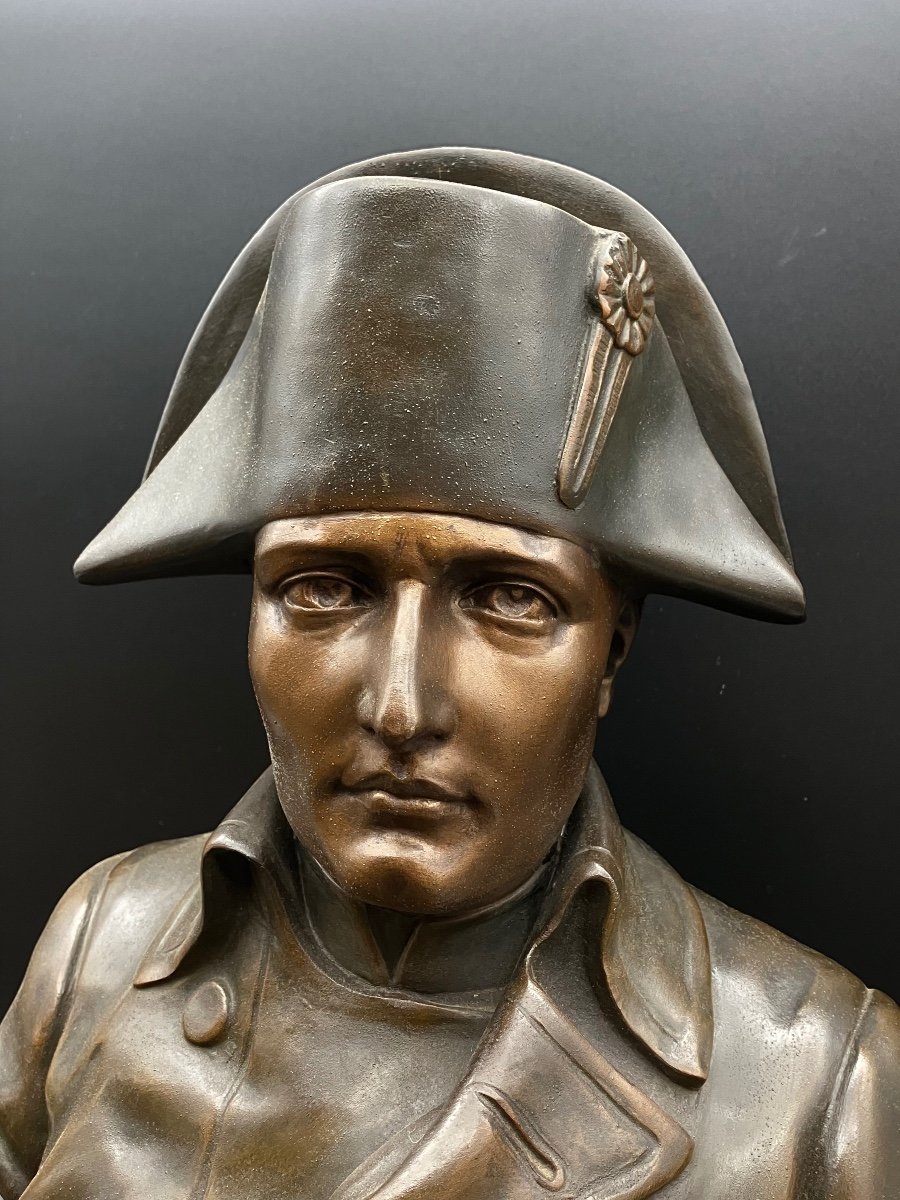 Buste De Napoléon Bonaparte En Régule 19 Eme-photo-3