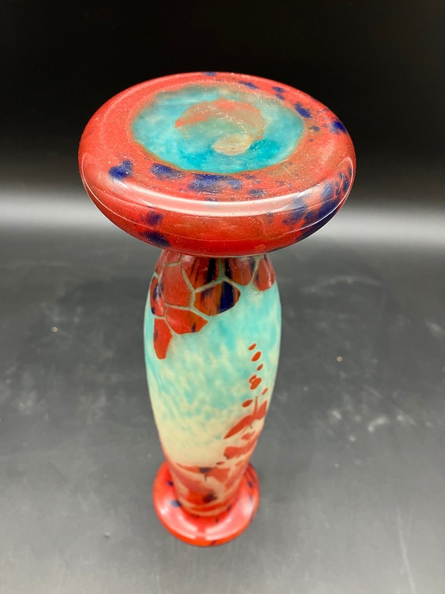 Vase Le Verre Français Aux Papillons Art Nouveau Charles Schneider Charder-photo-5