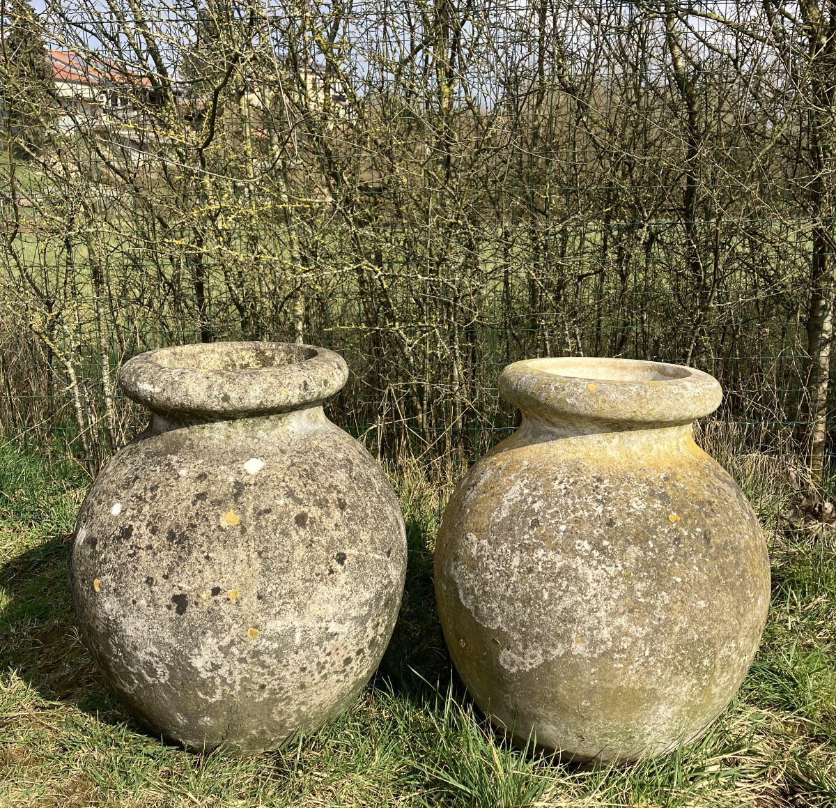 Willy Guhl Pair Of Large Garden Pots Olive Jars Planters Planter -photo-3