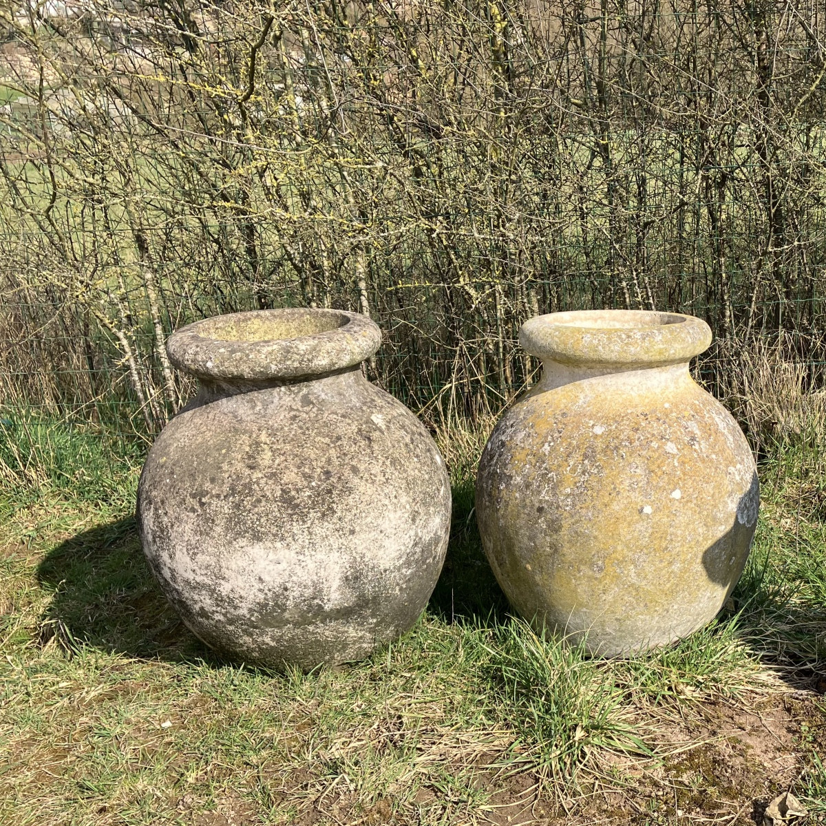 Willy Guhl Pair Of Large Garden Pots Olive Jars Planters Planter -photo-8