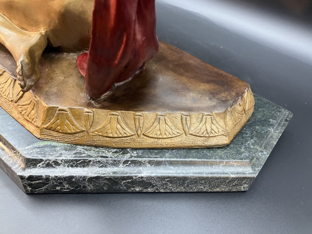 Claire Colinet Isis Important Bronze Orientalist Egypt -photo-5