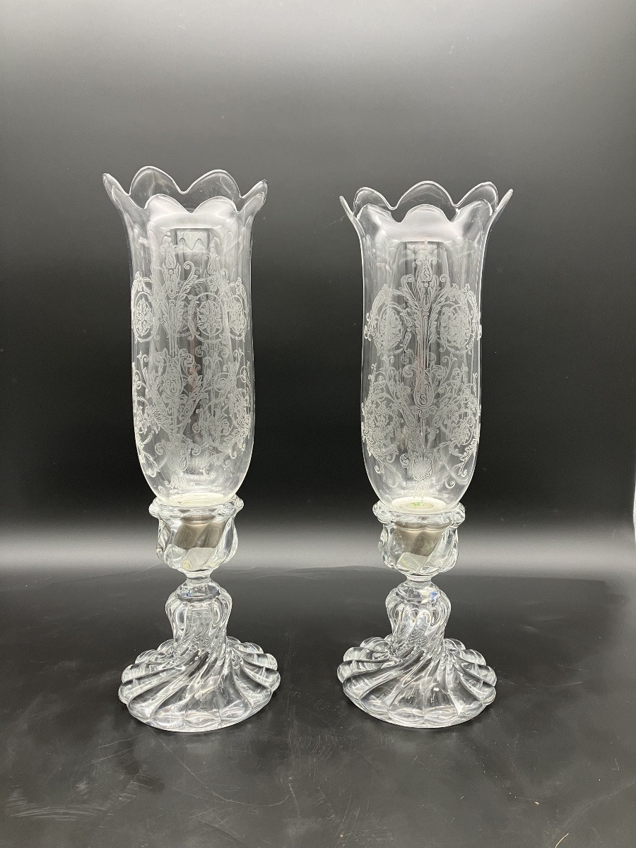 Baccarat Paire De Photophores En Cristal -photo-5