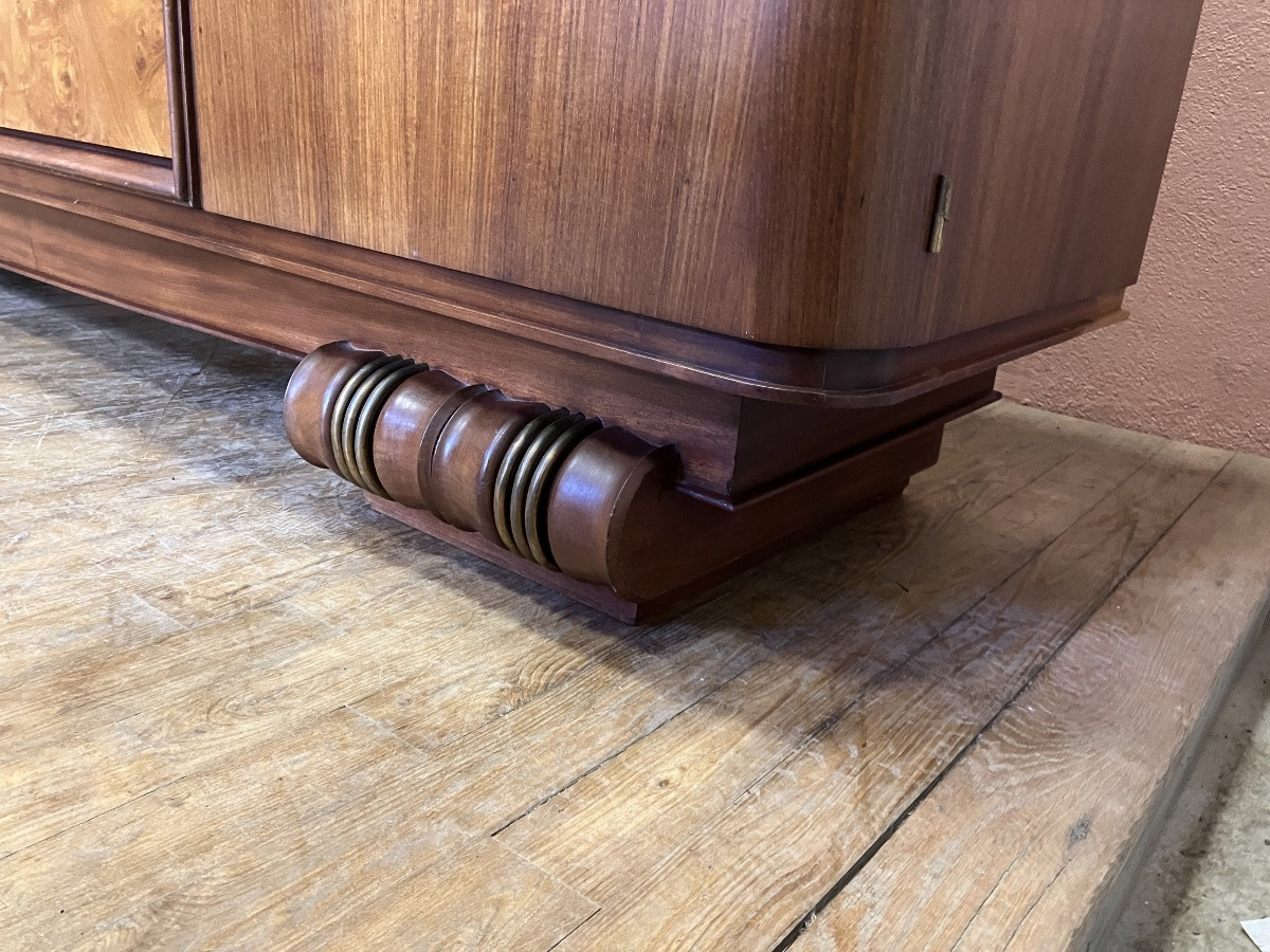 Majorelle Nancy Large Art Deco Sideboard 250 Cm In Mahogany -photo-4
