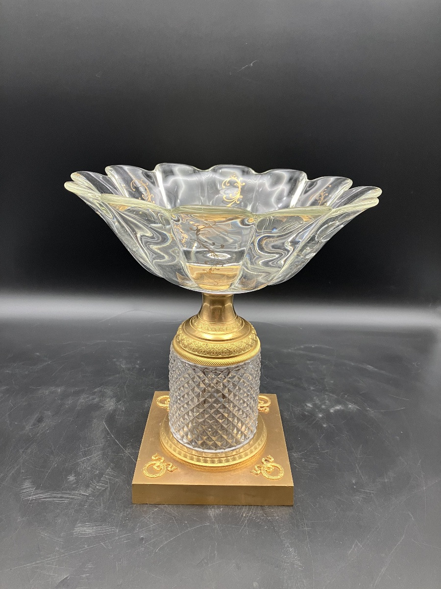 Empire Crystal And Gilt Bronze Cup -photo-1