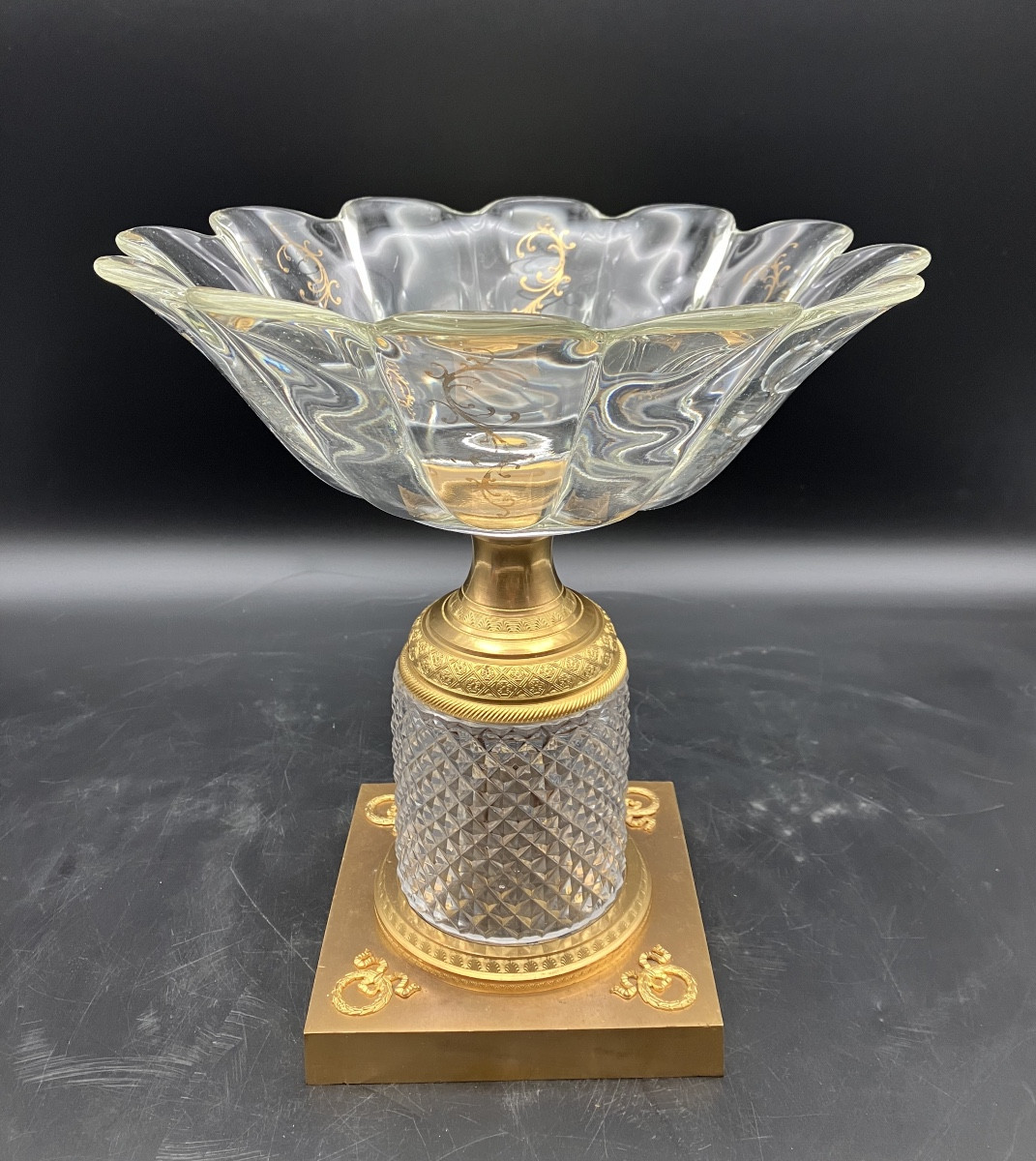 Empire Crystal And Gilt Bronze Cup 