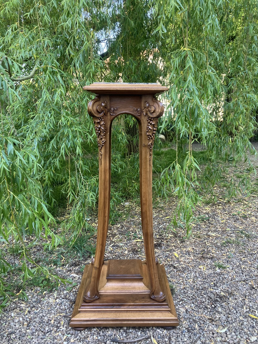 Art Nouveau Walnut Side Table From The Nancy School -photo-5