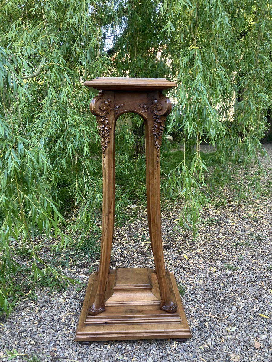 Art Nouveau Walnut Side Table From The Nancy School -photo-6