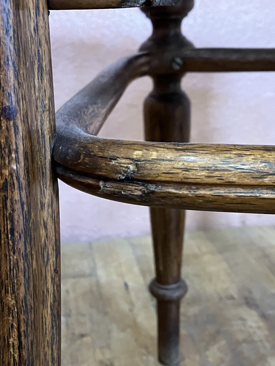 Thonet Série de 8 chaises en bois courbé Bistrot Café avec cannage -photo-6
