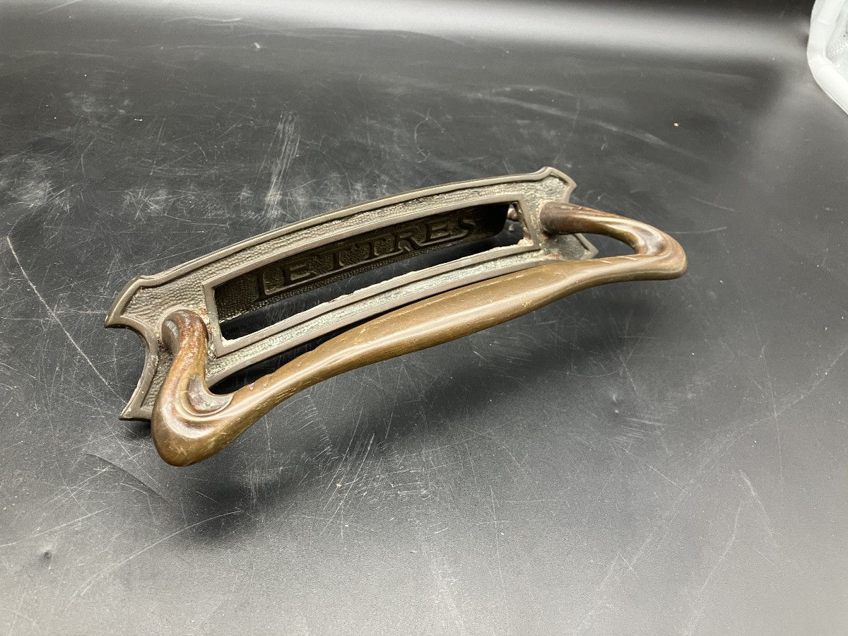 Art Nouveau Door Handle Bronze Mailbox -photo-3