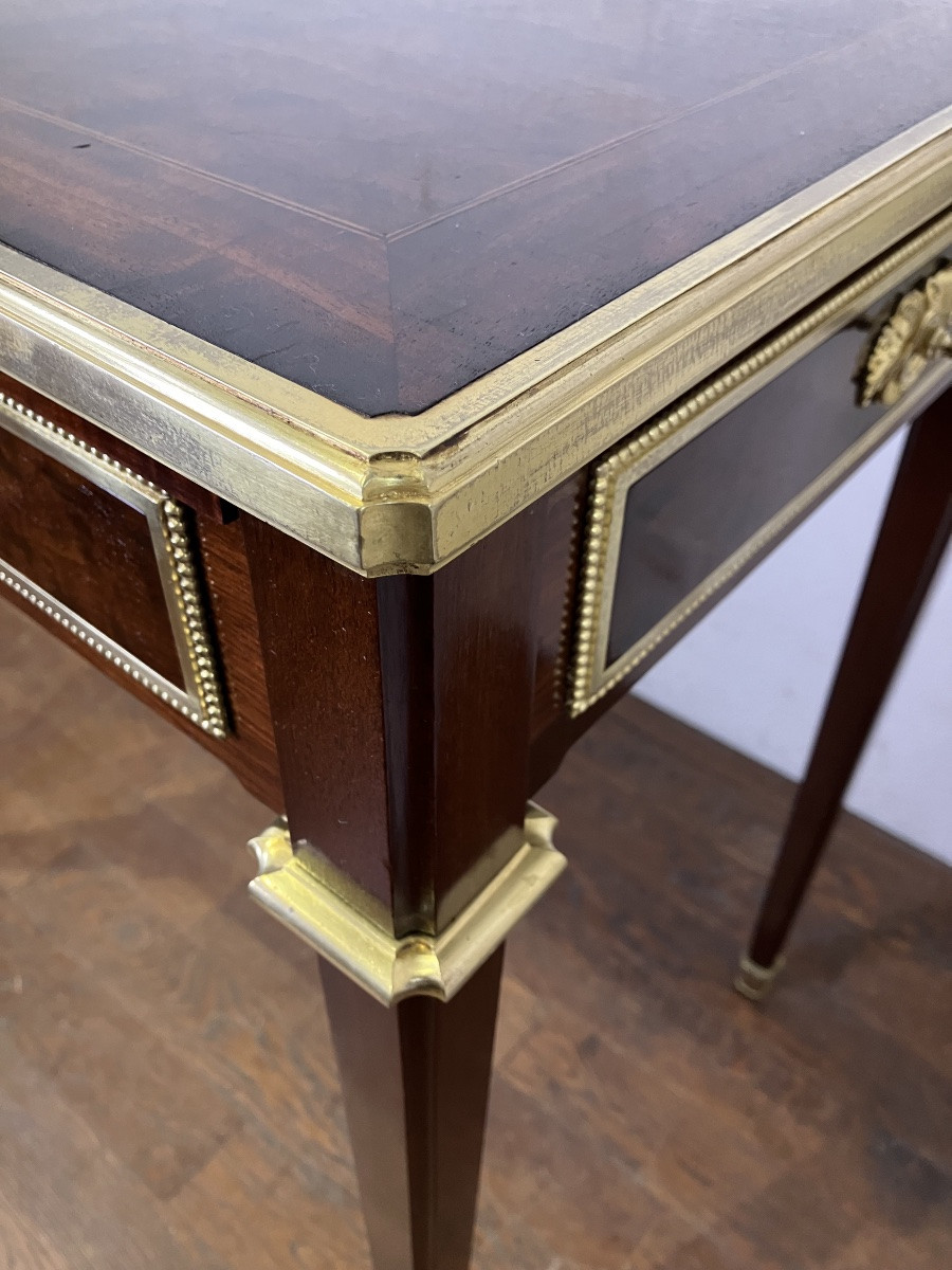 Gervais Maximilien Durand Small Mahogany Writing Desk Stamped G Durand  -photo-3