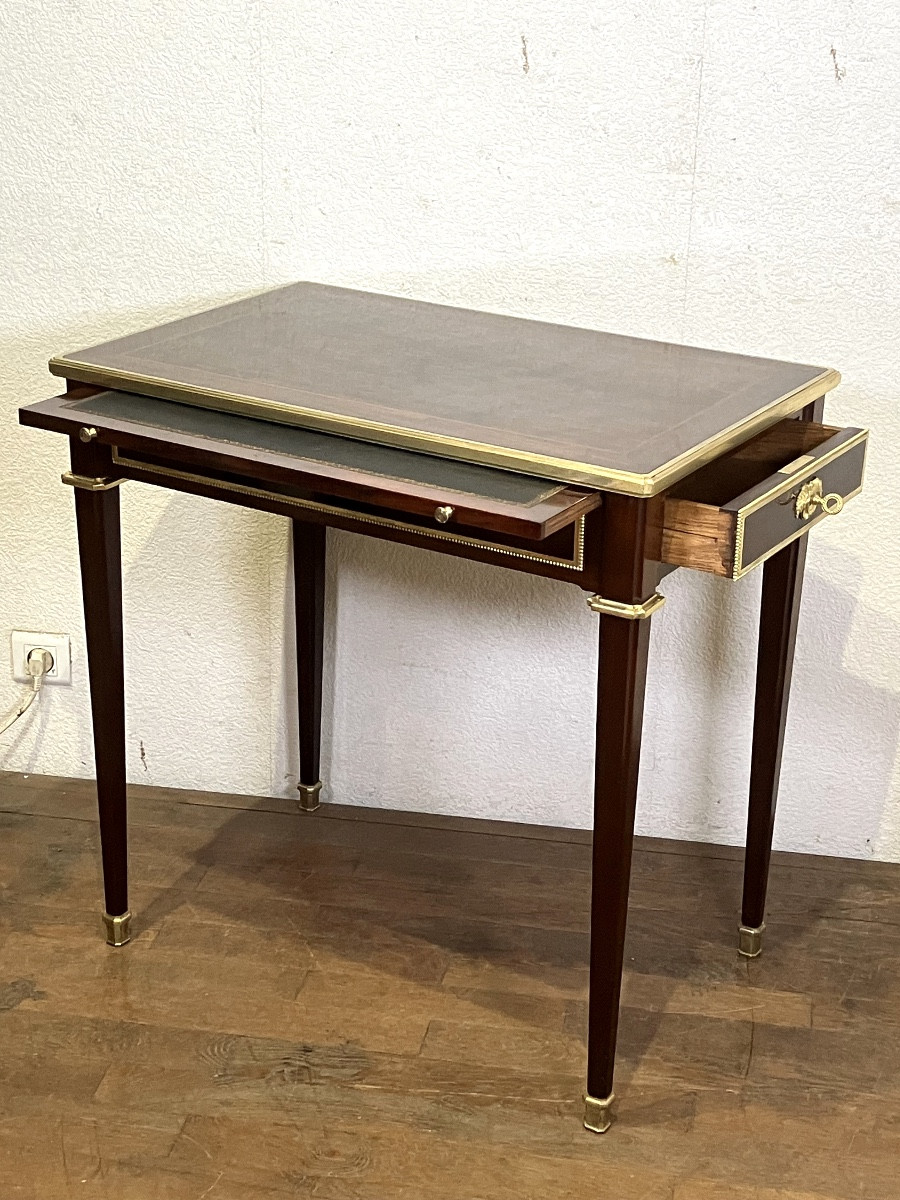Gervais Maximilien Durand Small Mahogany Writing Desk Stamped G Durand  