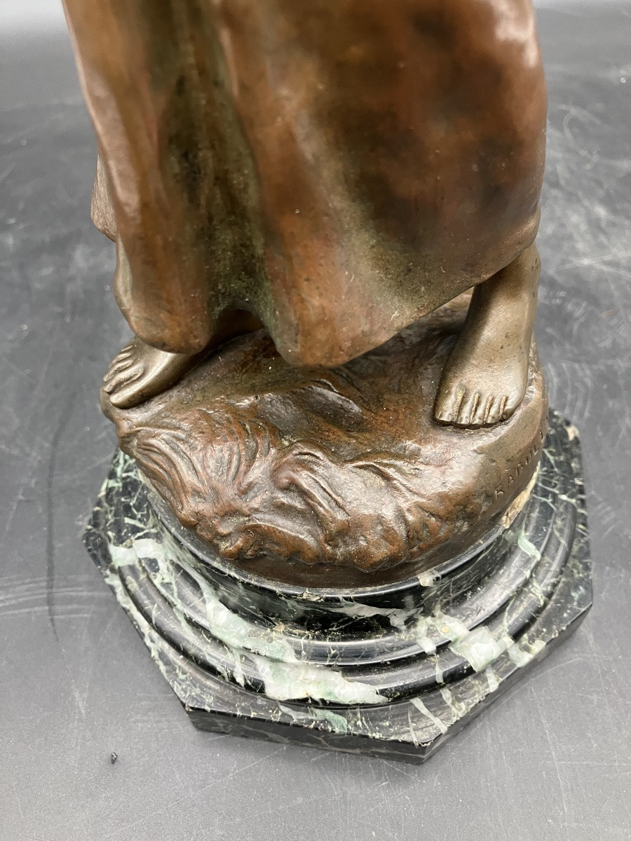 Raoul Larche Jeanne d’Arc ou la foi en bronze Siot fondeur numéroté -photo-6