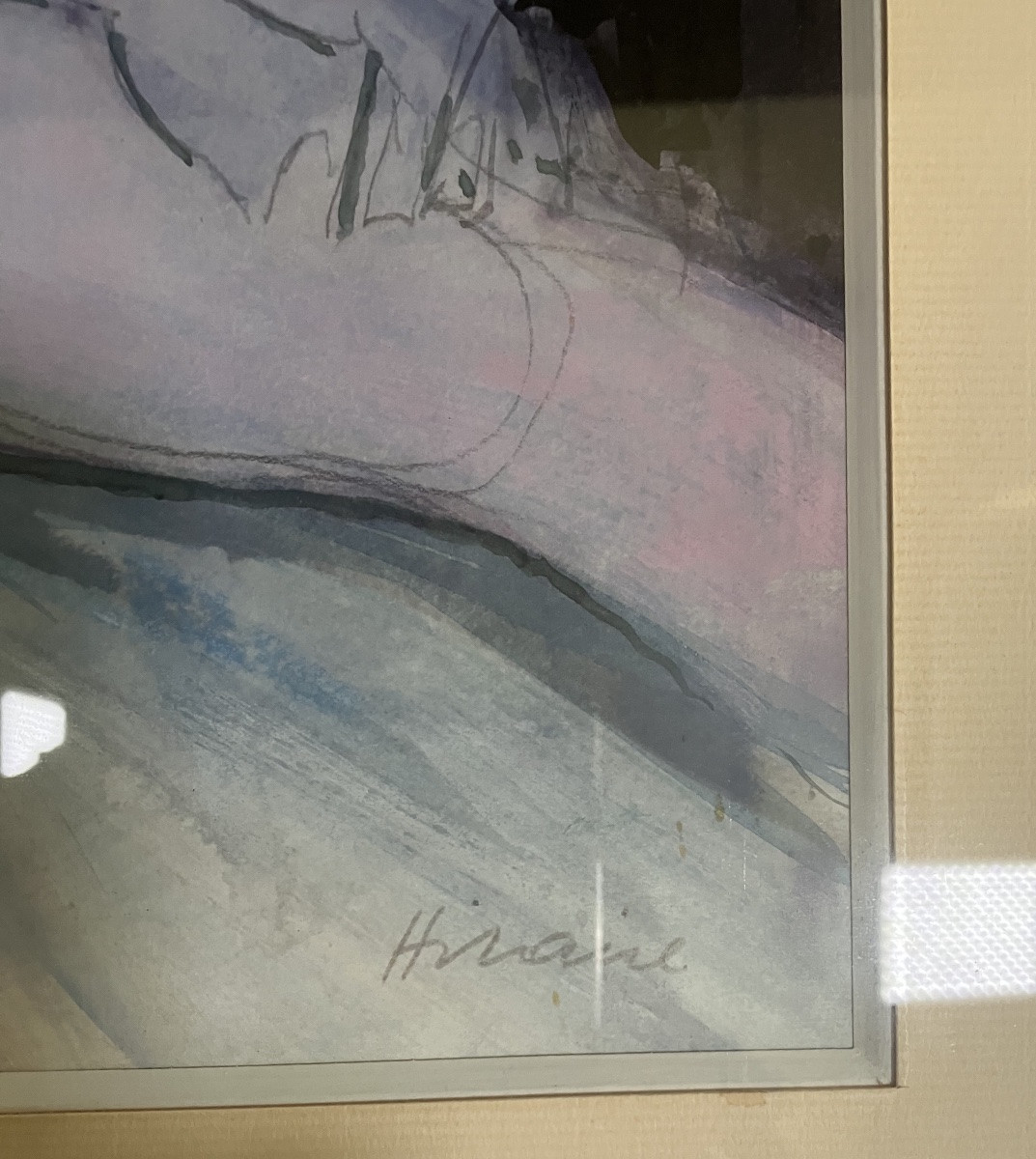 Camille Hilaire Watercolor Drawing The Embrace -photo-4