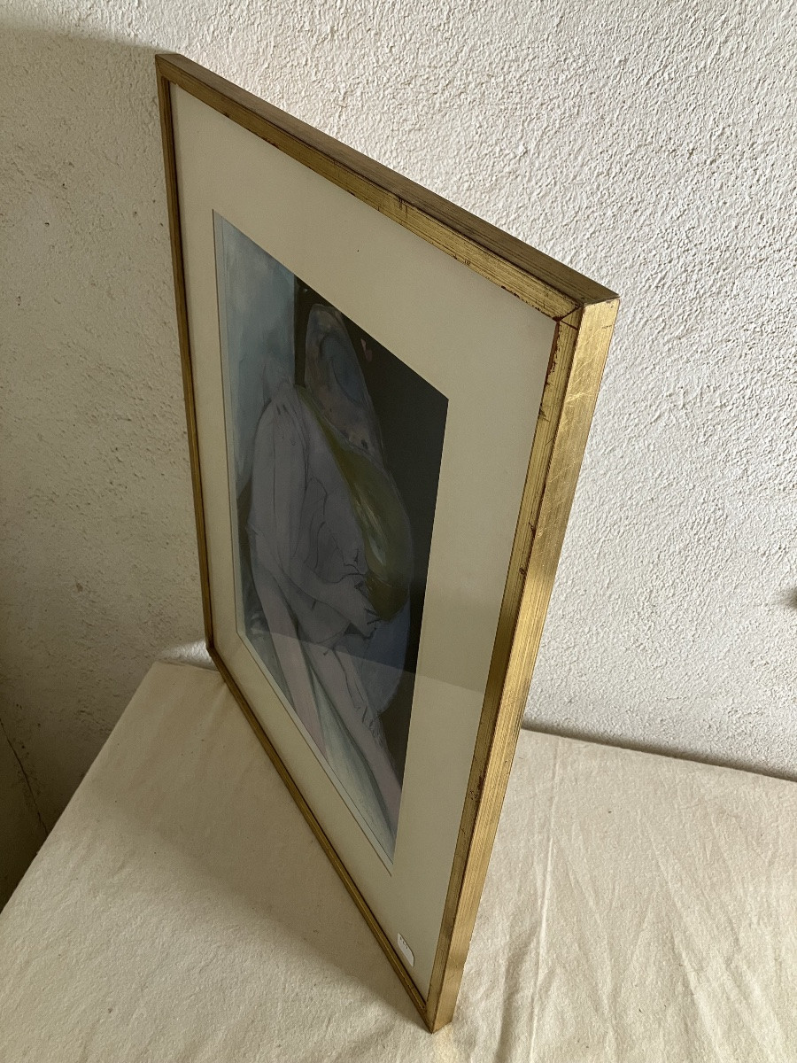 Camille Hilaire Watercolor Drawing The Embrace -photo-4