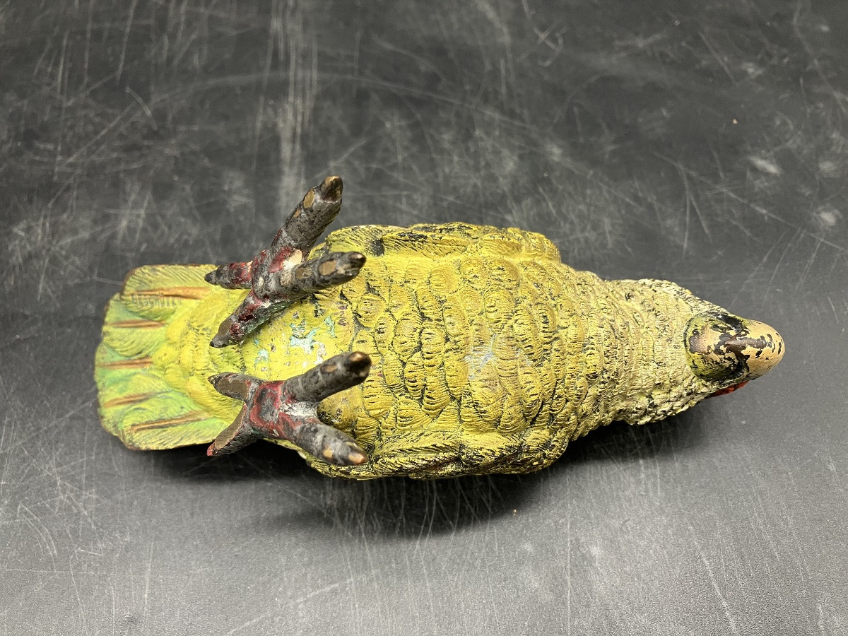 Vienna Bronze Parrot Signed Geschützt -photo-1