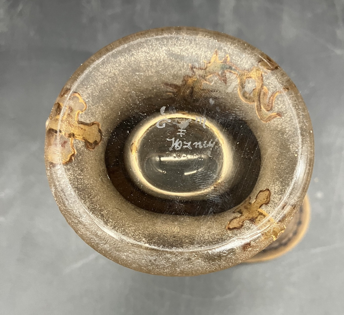 Daum Nancy Art Nouveau Vase With The Motto "whoever Rubs Against It Gets Pricked" Cross Of Lorraine And Thistle-photo-7