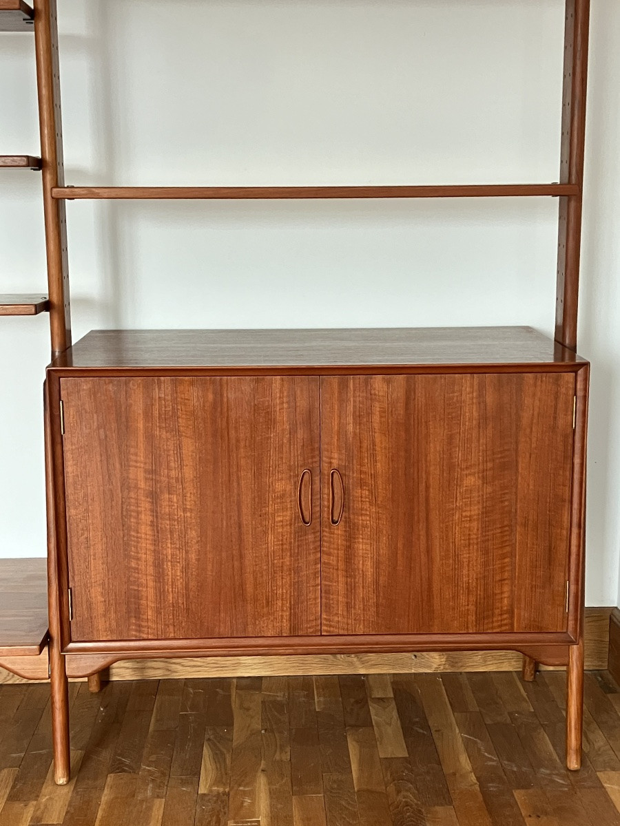 Étagère scandinave modulable  dlg Éric Buch en Teck Danemark Bibliothèque rangement -photo-1