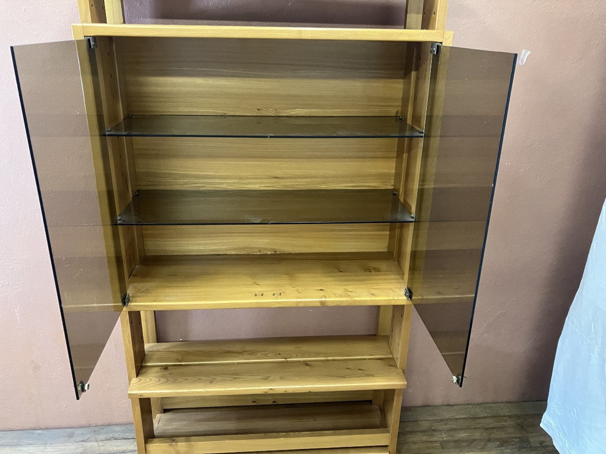 Maison Regain Modular Elm Shelving Unit Library Trolley-photo-4