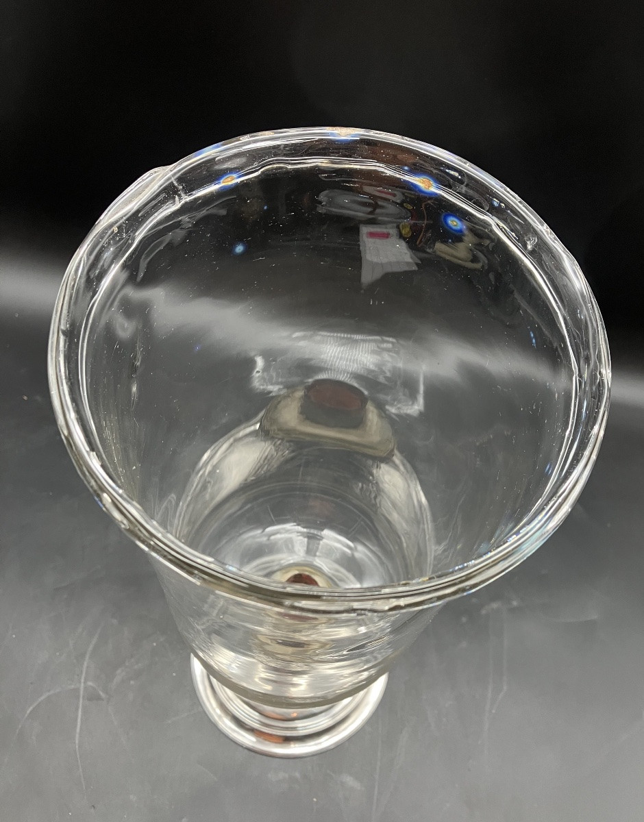 Rare Photophore époque 18ème siècle en argent et cristal -photo-2