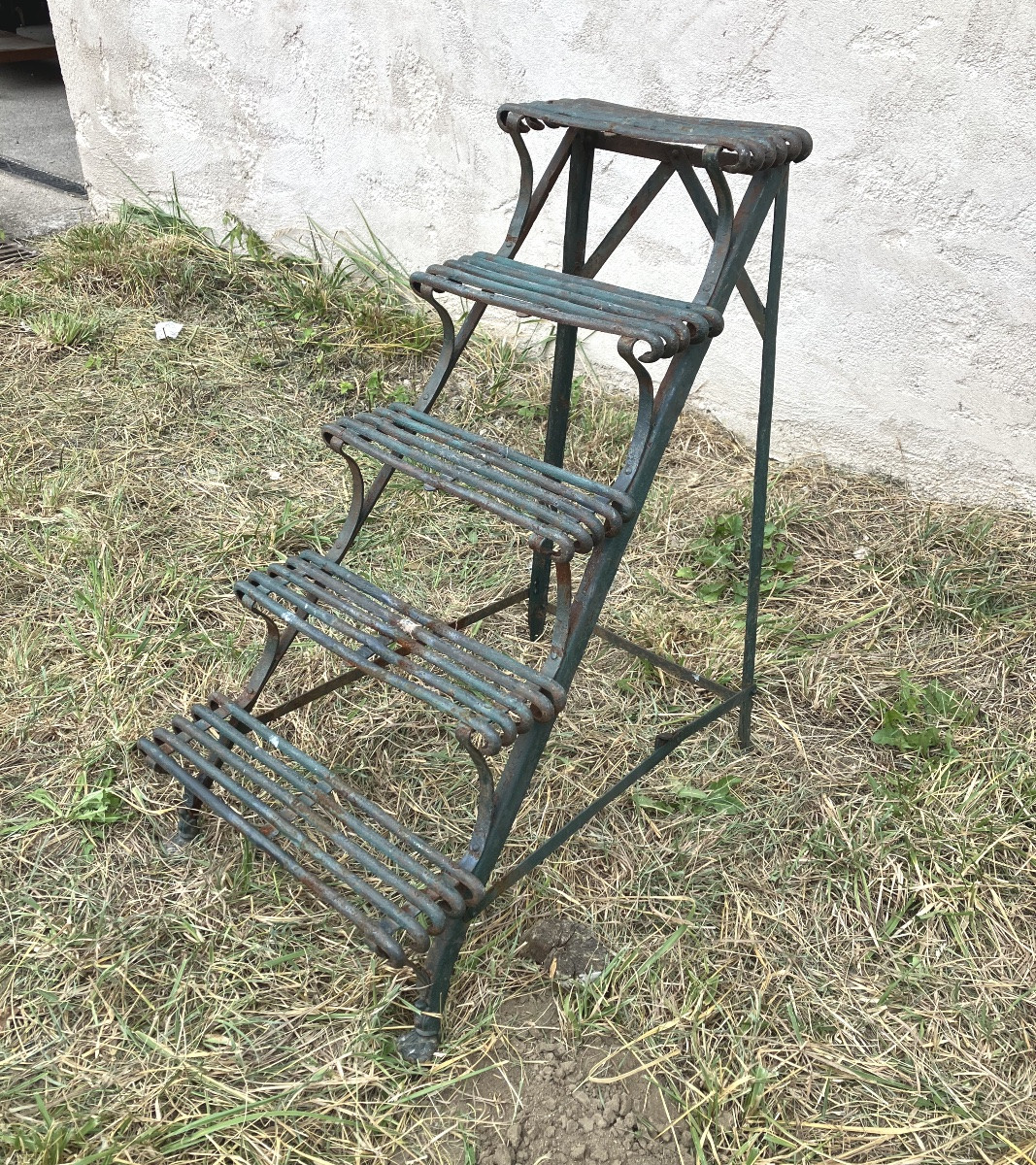 Half-round Arras Iron Plant Ladder And Clogs Garden Decoration-photo-1