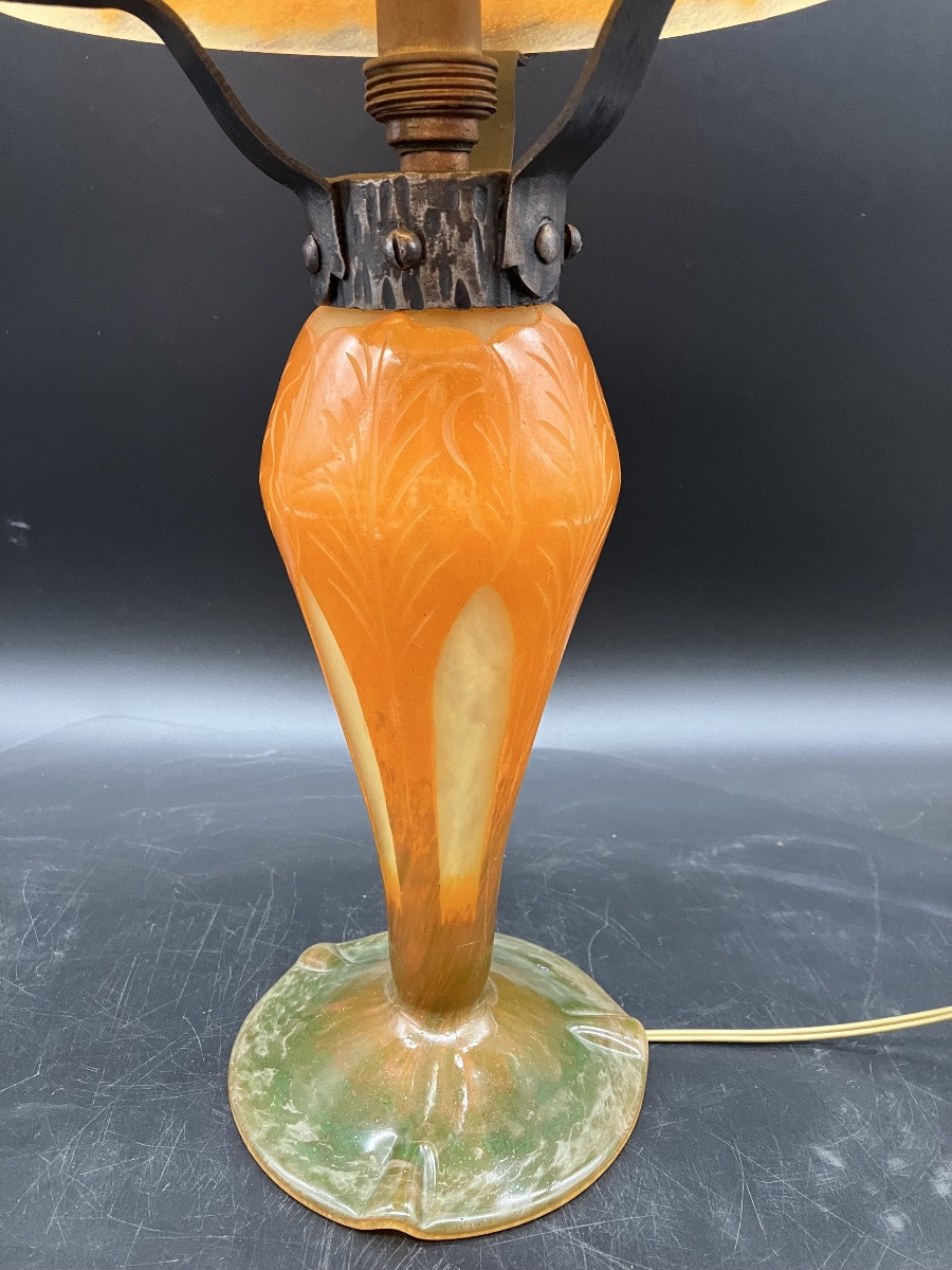 Schneider Lampe champignon art deco Charder Le Verre Français -photo-1