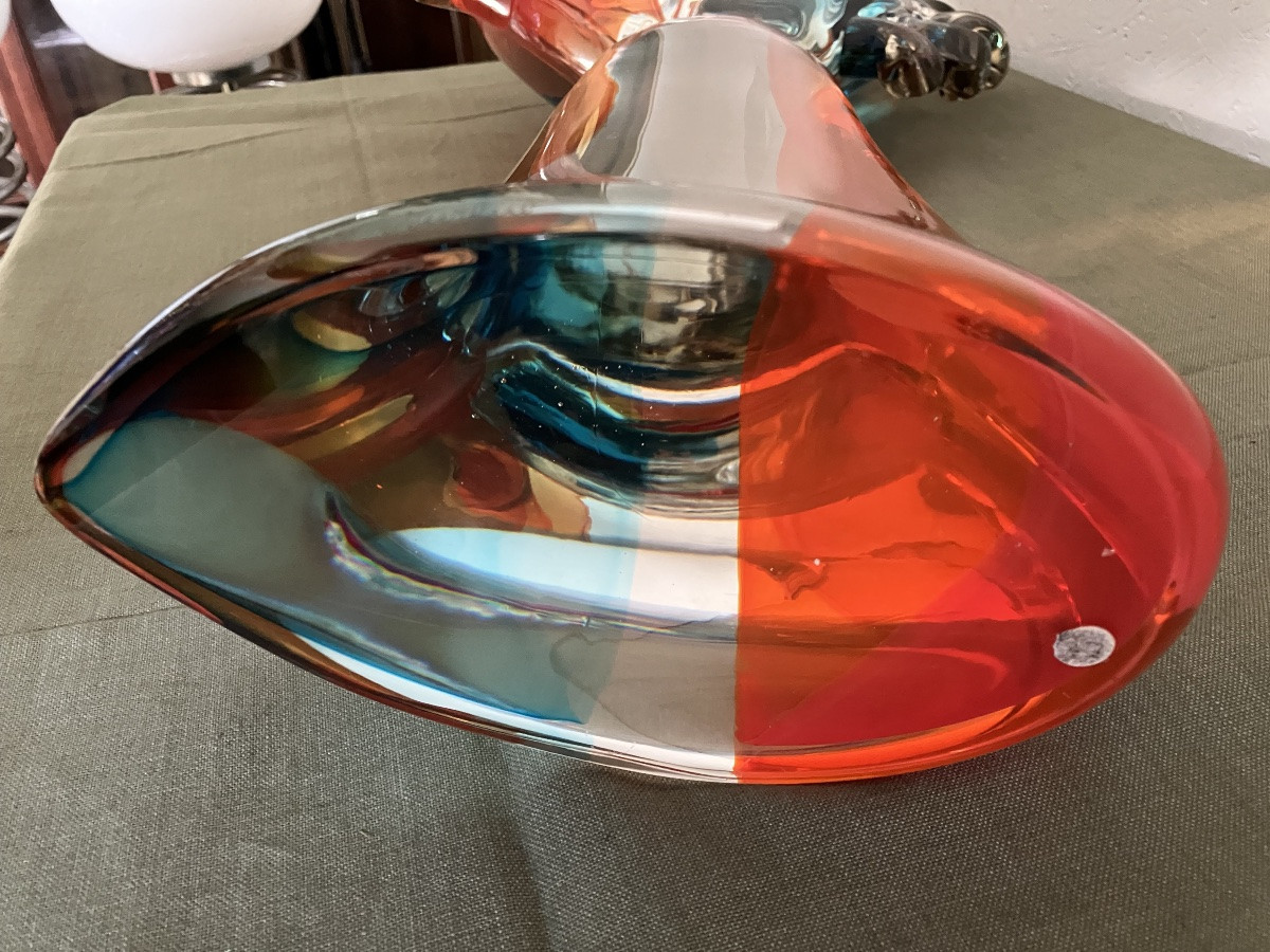 Murano - Alessandro Barbaro At Vetreria Artistica Colleoni In Murano Face Glass Sculpture-photo-5