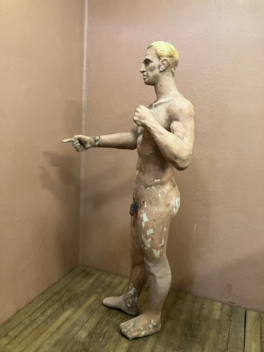 Large Life-size Papier-mâché Male Mannequin, Sare Cave, Pyrenees, Prehistory-photo-1
