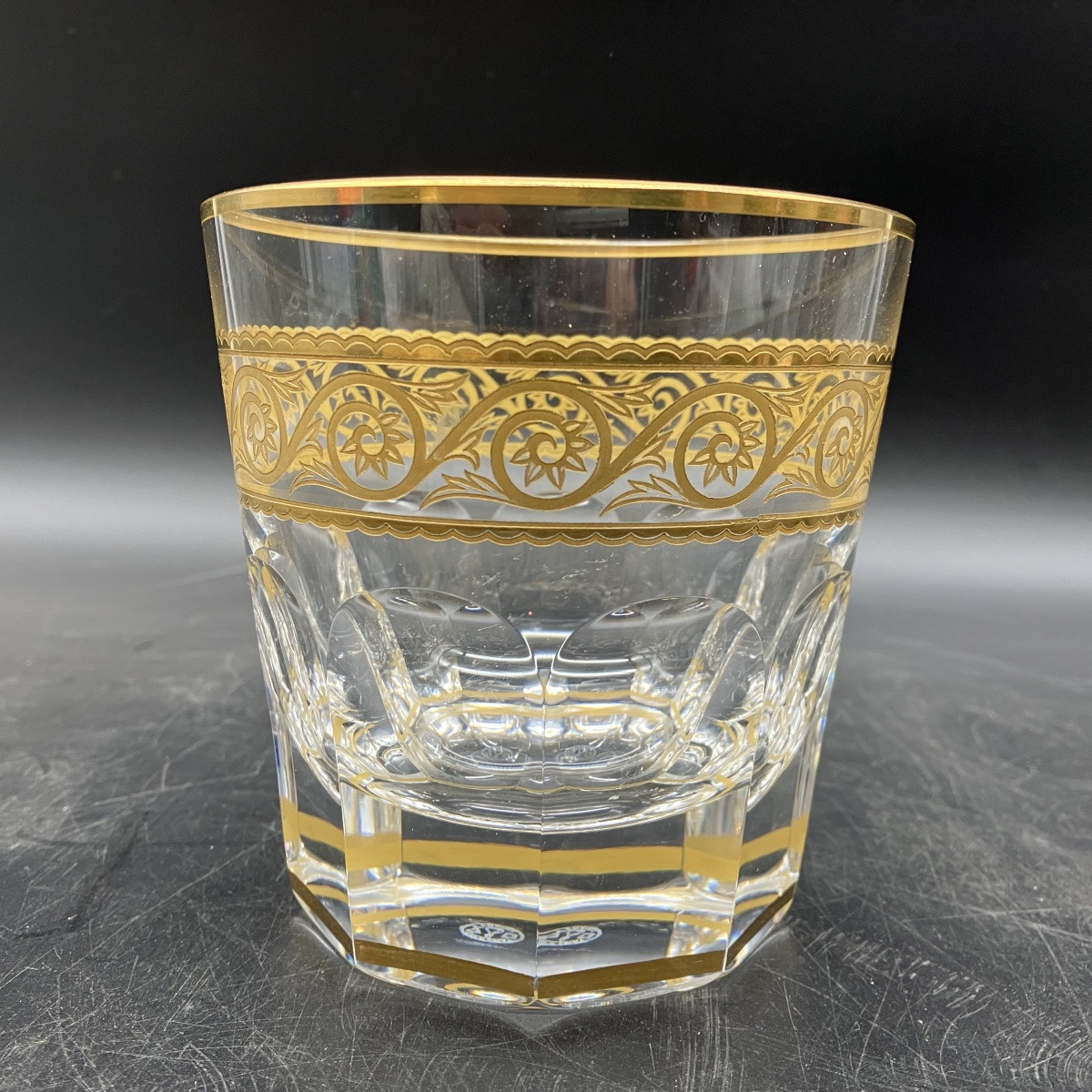Seau à glace Baccarat Eldorado avec sa pince à glaçons cristal doré -photo-4