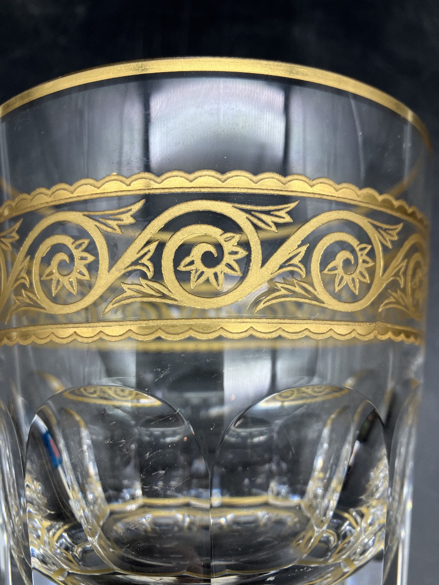 Seau à glace Baccarat Eldorado avec sa pince à glaçons cristal doré -photo-6