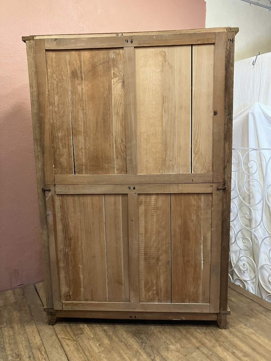 Armoire parisienne en chêne brut -photo-7