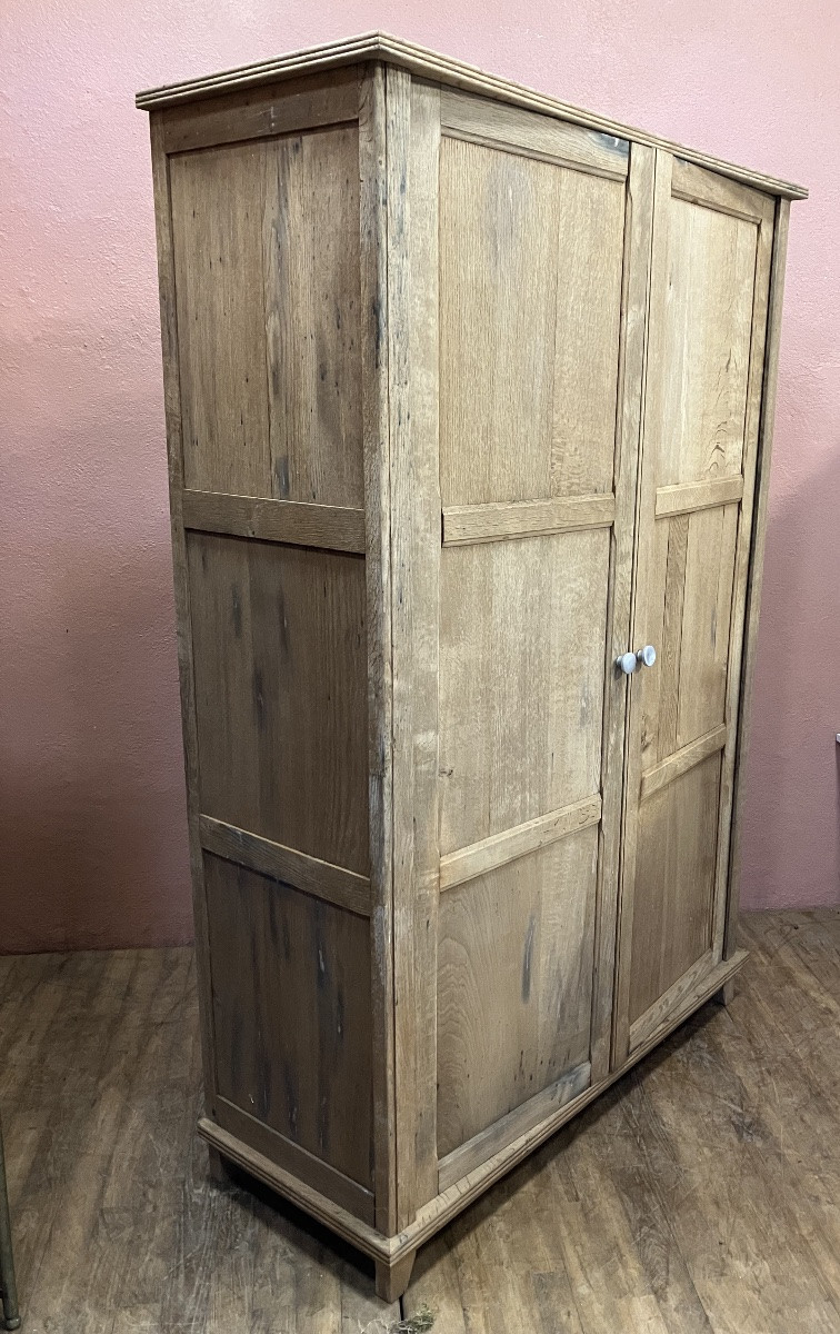 Armoire parisienne en chêne brut -photo-8