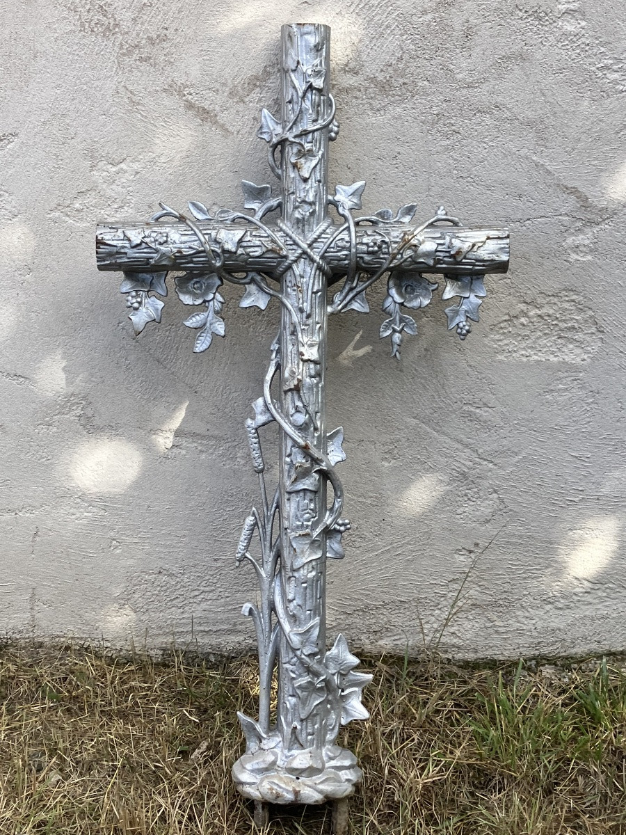 Cast Iron Cemetery Cross Christ Height 131 Cm-photo-4