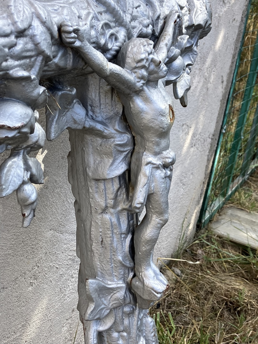 Cast Iron Cemetery Cross Christ Height 131 Cm-photo-7