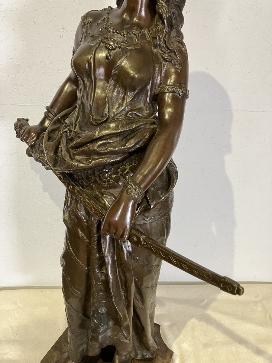 Charles Levy Orientalist Bronze 85 Cm Salome -photo-4