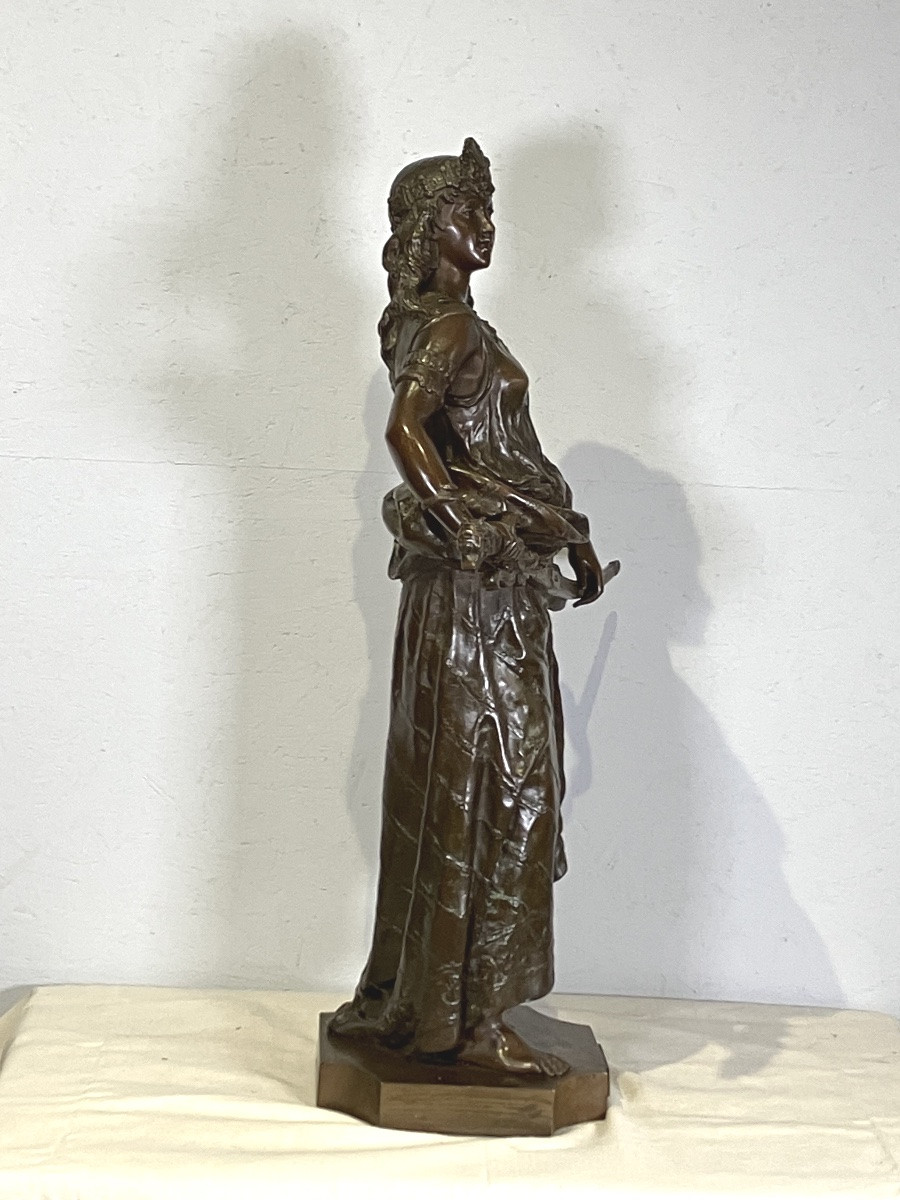 Charles Levy Orientalist Bronze 85 Cm Salome -photo-3