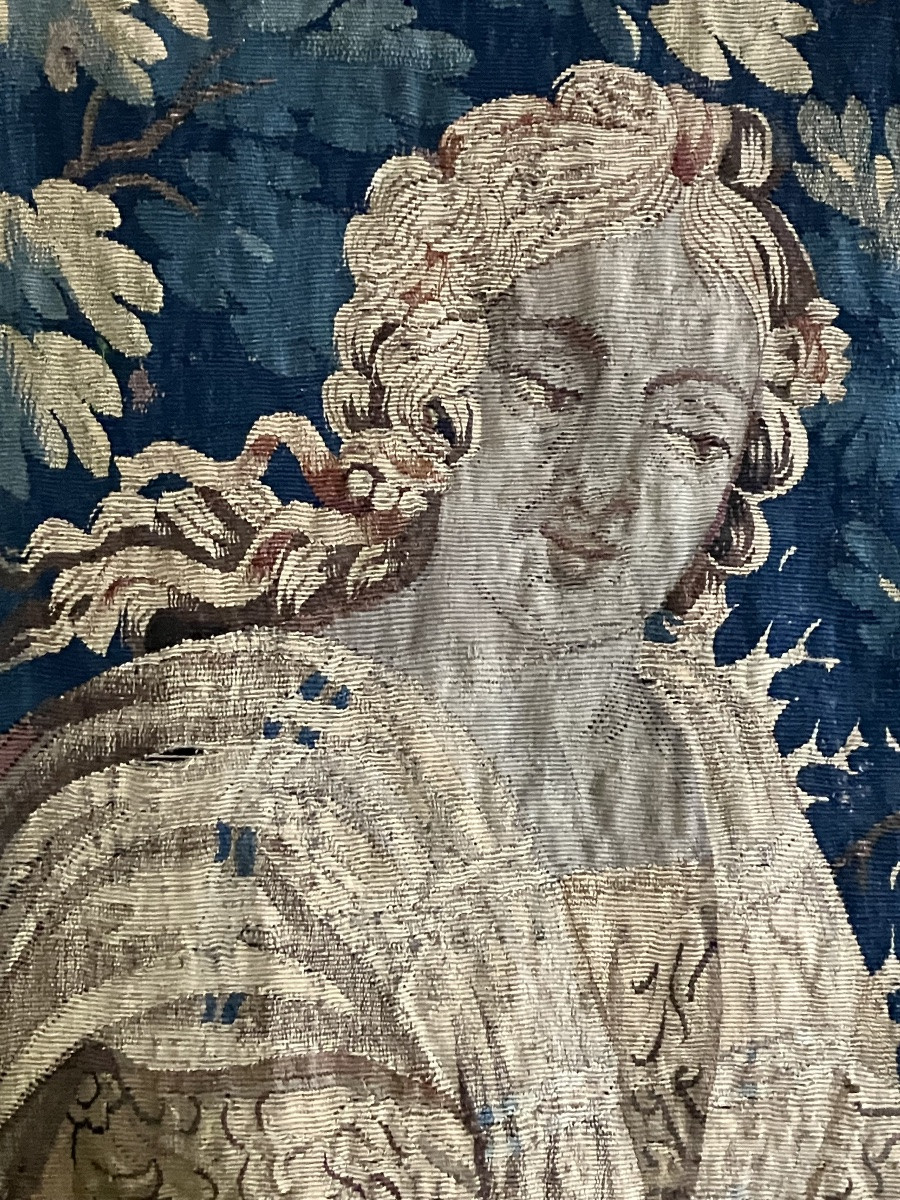 Large Flemish Tapestry, 17th Century, 297 X 370 Cm, Rebecca At The Well -photo-2