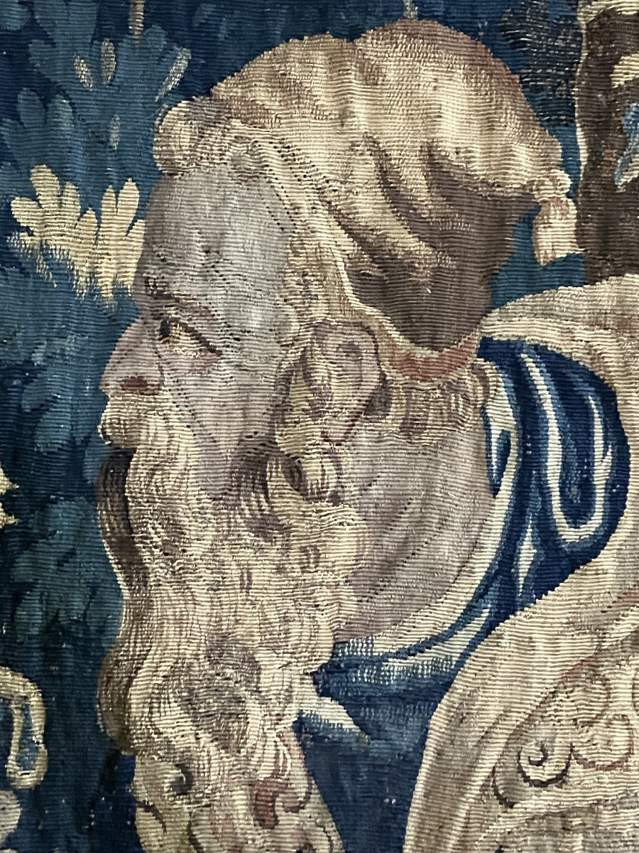 Large Flemish Tapestry, 17th Century, 297 X 370 Cm, Rebecca At The Well -photo-3