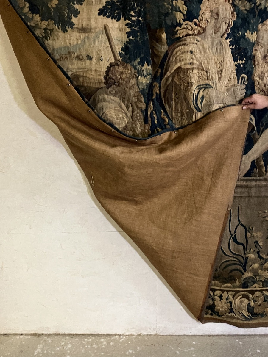 Large Flemish Tapestry, 17th Century, 297 X 370 Cm, Rebecca At The Well -photo-1