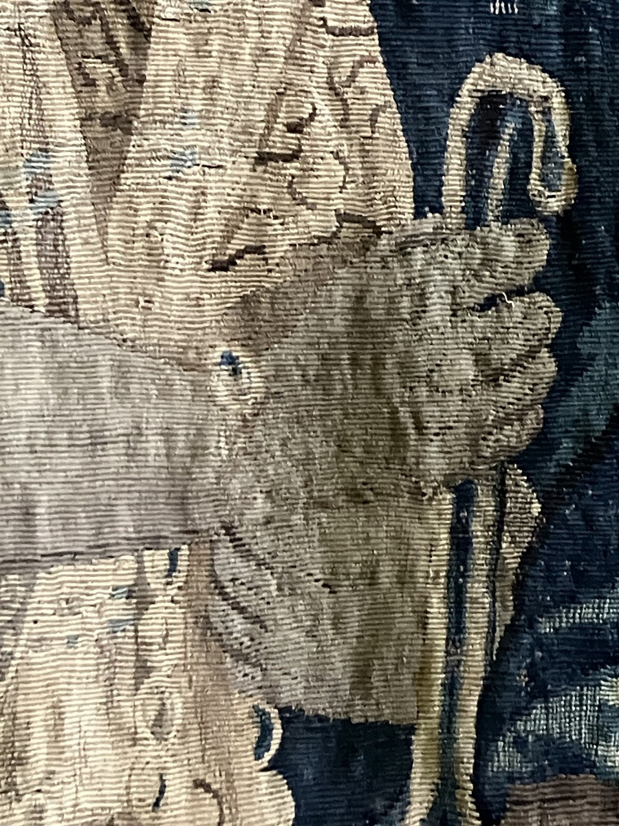 Large Flemish Tapestry, 17th Century, 297 X 370 Cm, Rebecca At The Well -photo-3