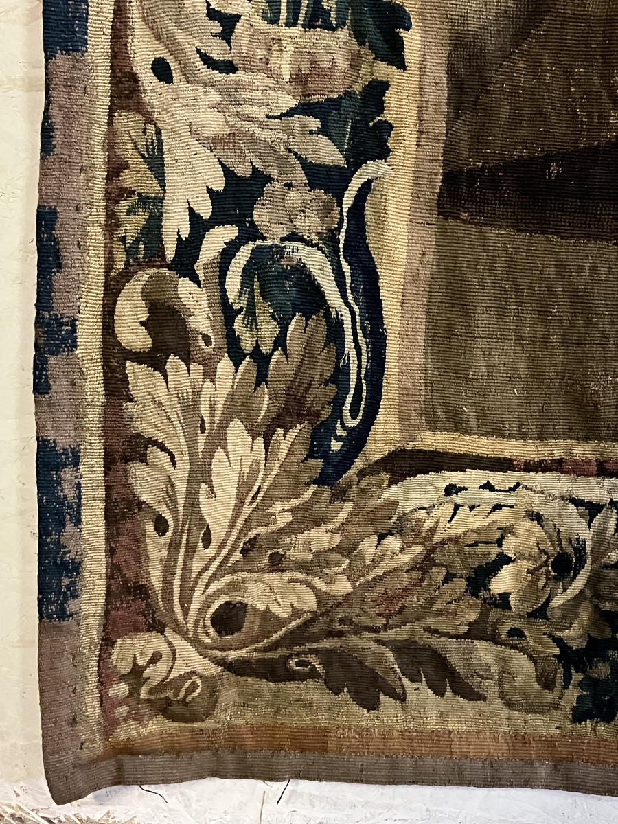 Large Flemish Tapestry, 17th Century, 297 X 370 Cm, Rebecca At The Well -photo-5
