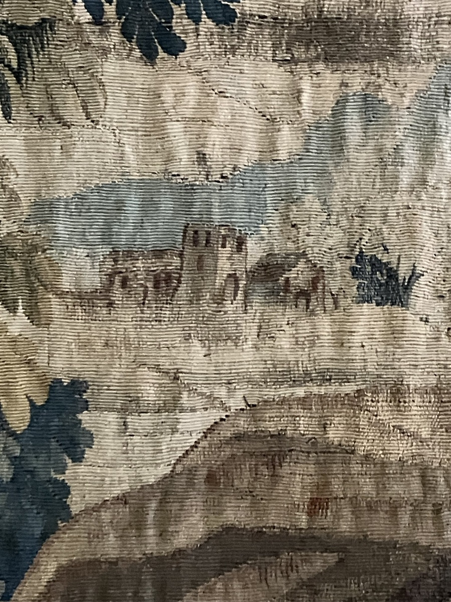 Large Flemish Tapestry, 17th Century, 297 X 370 Cm, Rebecca At The Well -photo-8